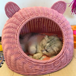 Load image into Gallery viewer, Indoor Woven basket bed for Cat/Kitten/Puppy/Dog

