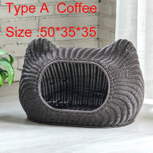Indoor Woven basket bed for Cat/Kitten/Puppy/Dog