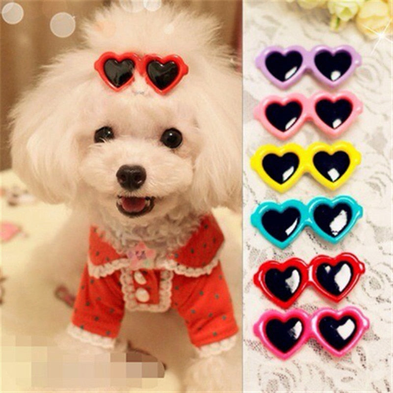 New Pet Lovely Heart Sunglasses